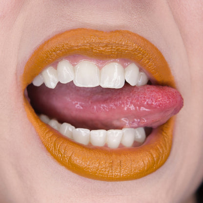 yellow orange lipstick